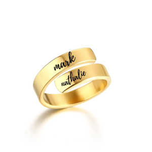 Personalized Adjustable 2 Layer Ring